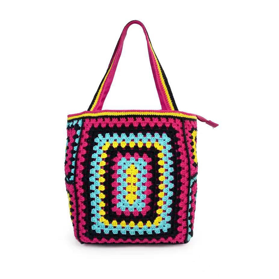 Cotton Crochet Beach Tote Bag