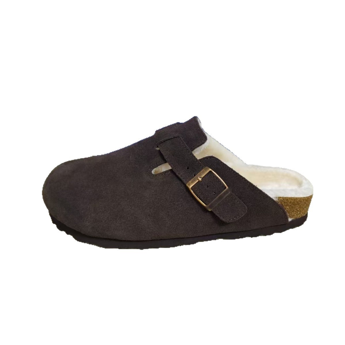 Boston Shearling Suede padded Leather Footbed Clogs