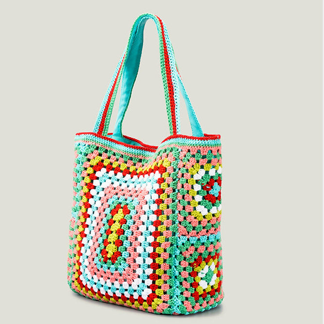 Cotton Crochet Beach Tote Bag