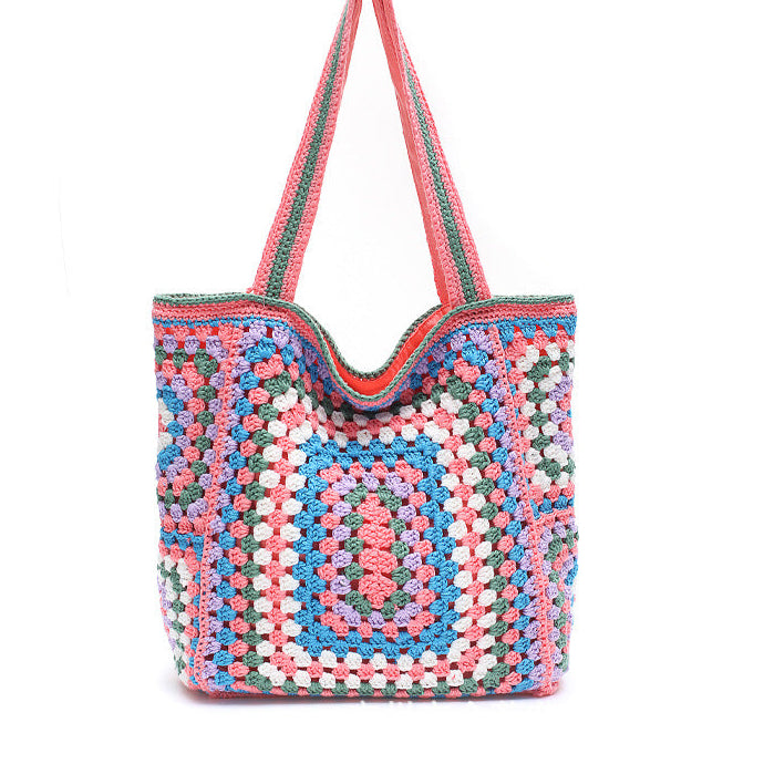 Cotton Crochet Beach Tote Bag