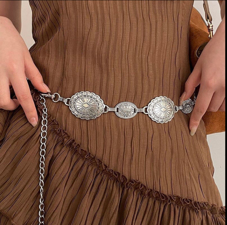 Retro adjustable waist chain waist chain