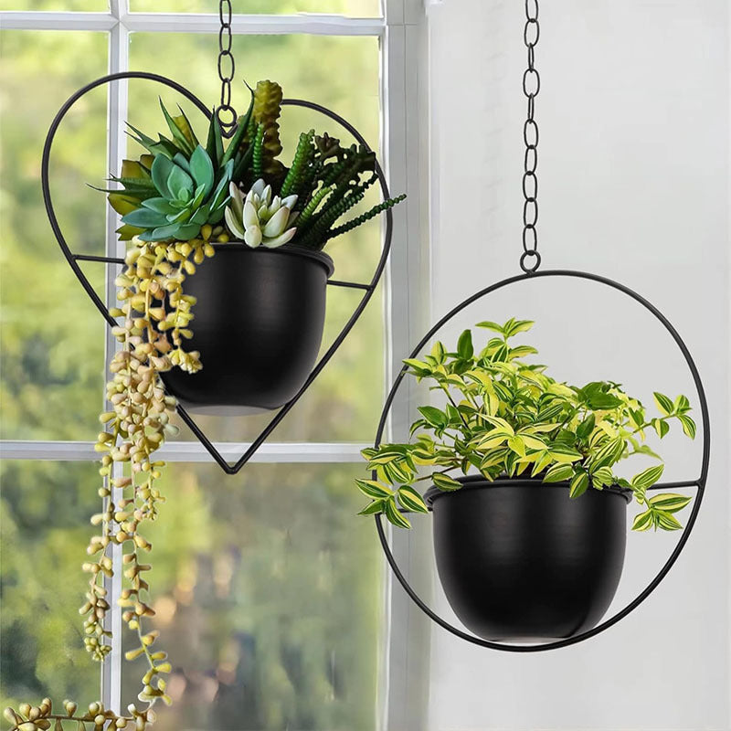 2-Pack Metal Hanging Plant Hanger ｜For 6-inch Potted Plants