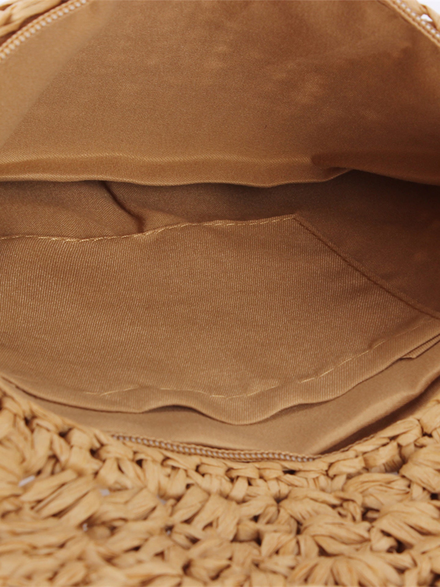 Fringe Flap Weave Beach Bag