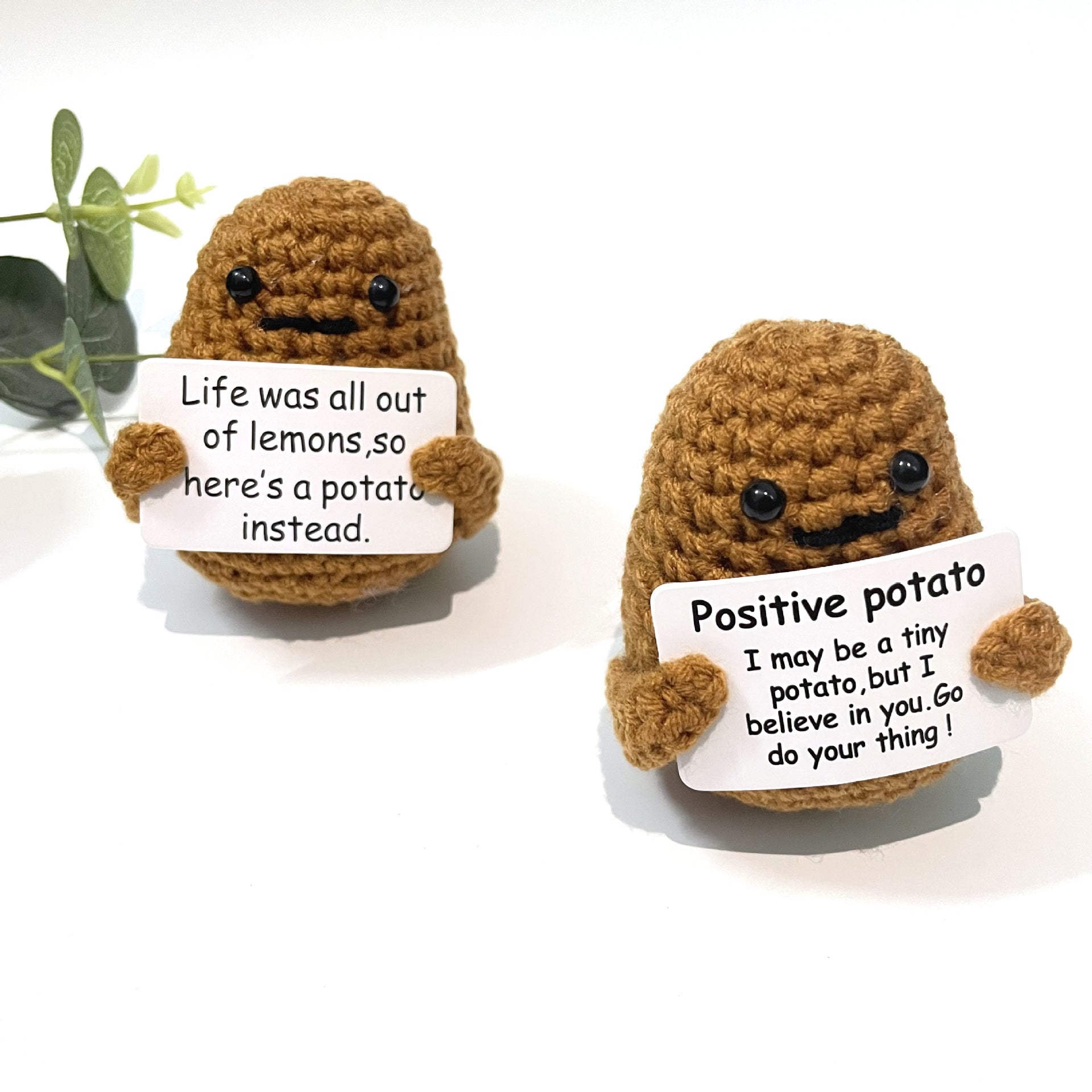 Handmade Cute Crochet Gift Positive Potato