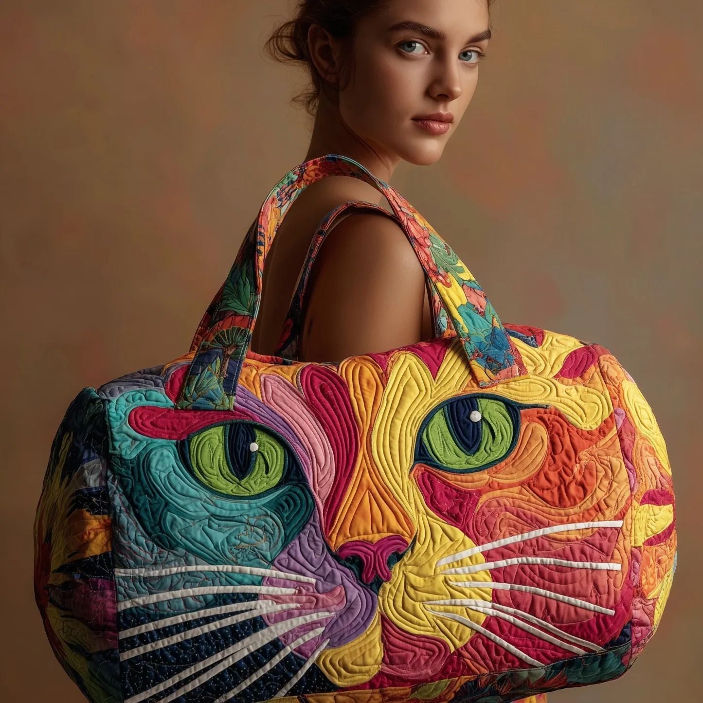 Hippie Van Quilted Duffle Bag