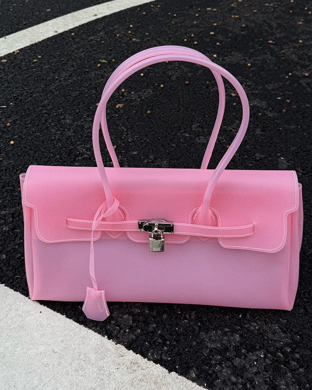 Horizontal Pink Color Jelly firkin bag