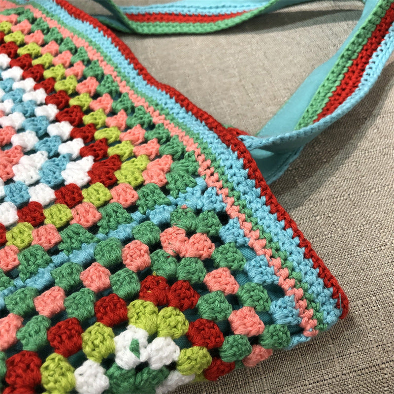 Cotton Crochet Beach Tote Bag