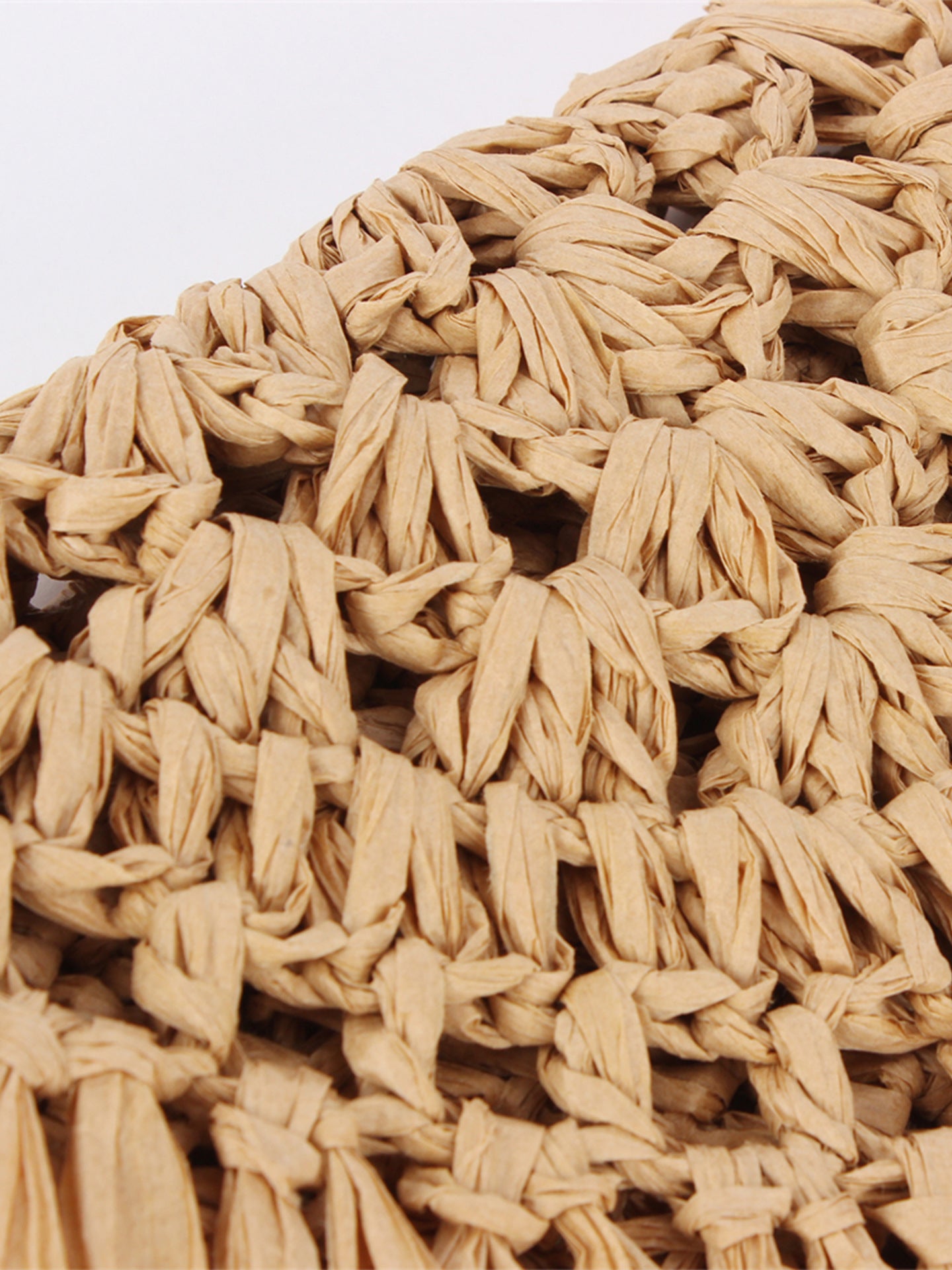 Fringe Flap Weave Beach Bag