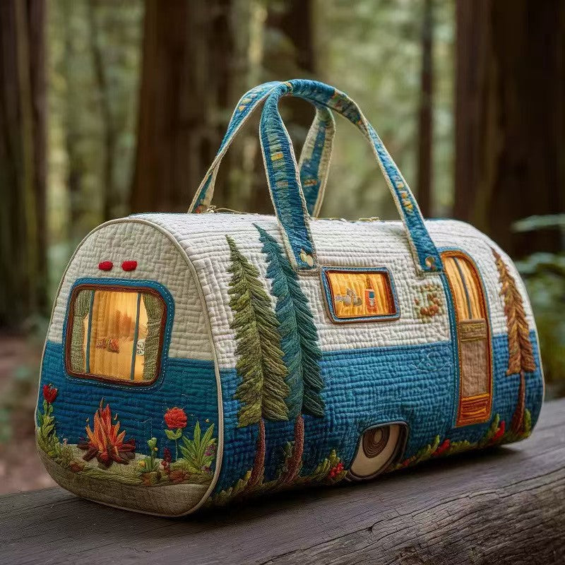 Hippie Van Quilted Duffle Bag