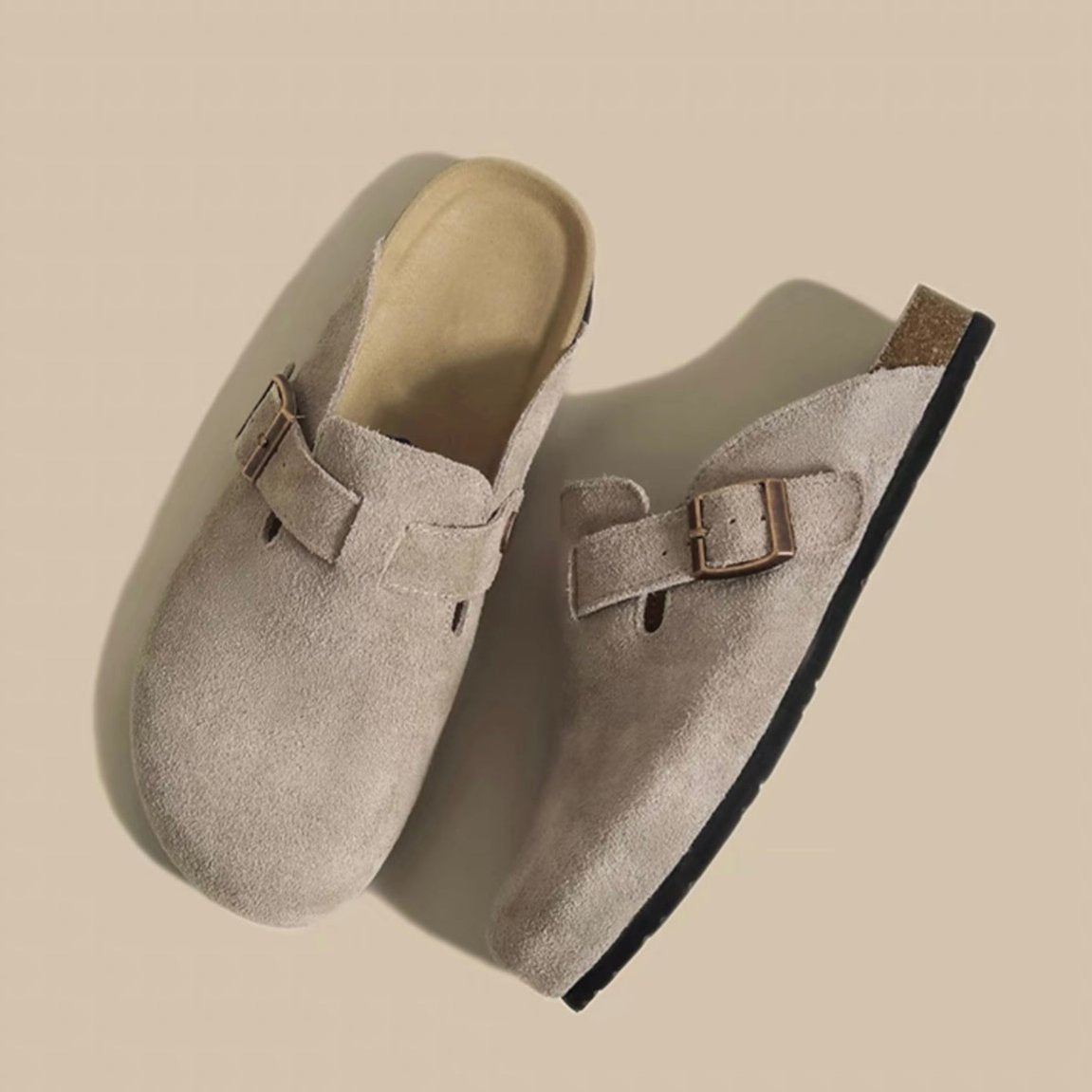 Boston Suede Footbed Clogs Shoes