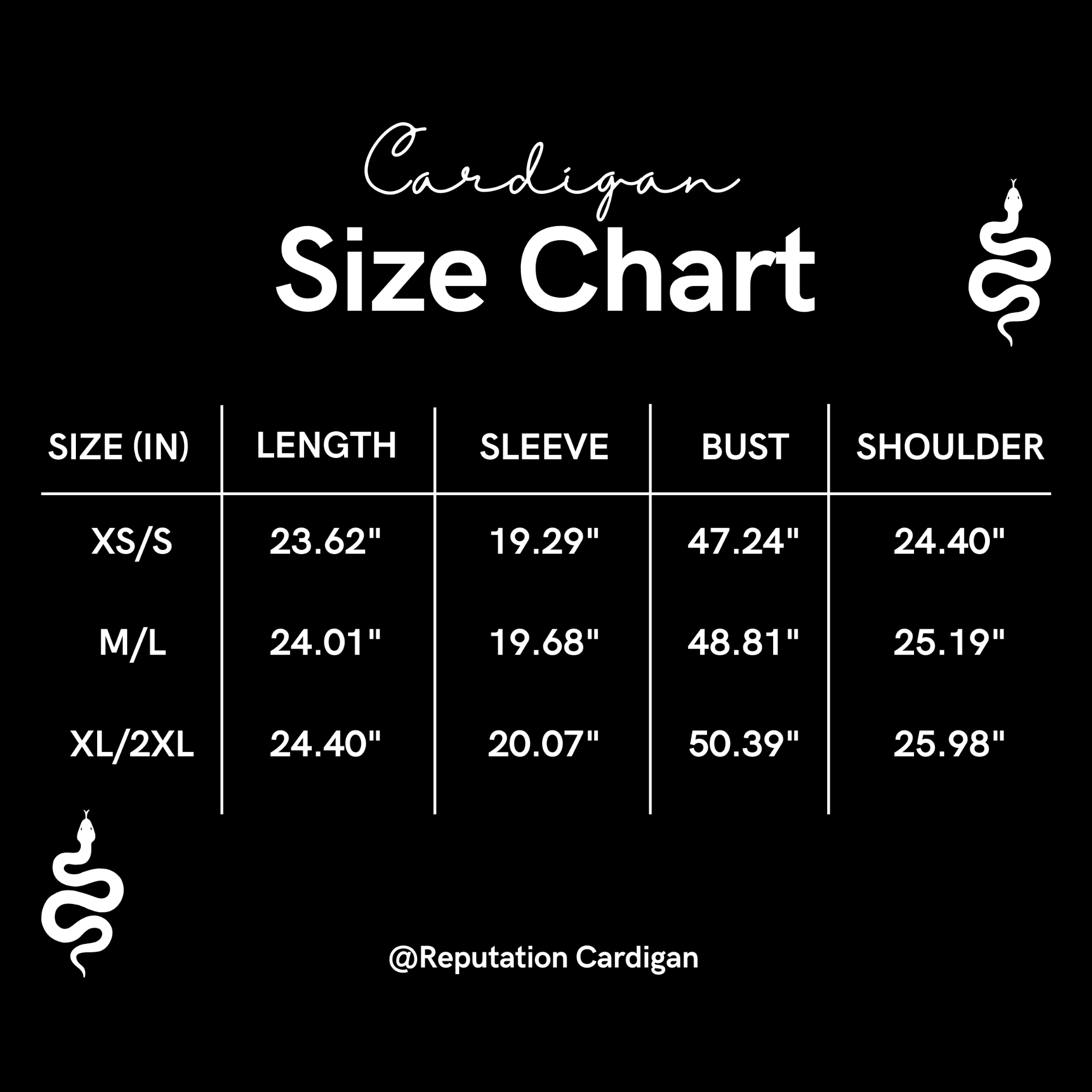 Black Reputation Cardigan Snake Embroidered, Eras Tour Outfit