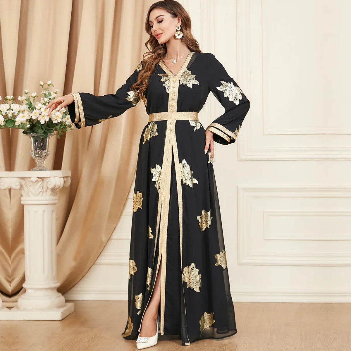Embroidered Gown Muslim Arabic Dress kaftan dress for Women & Takchita