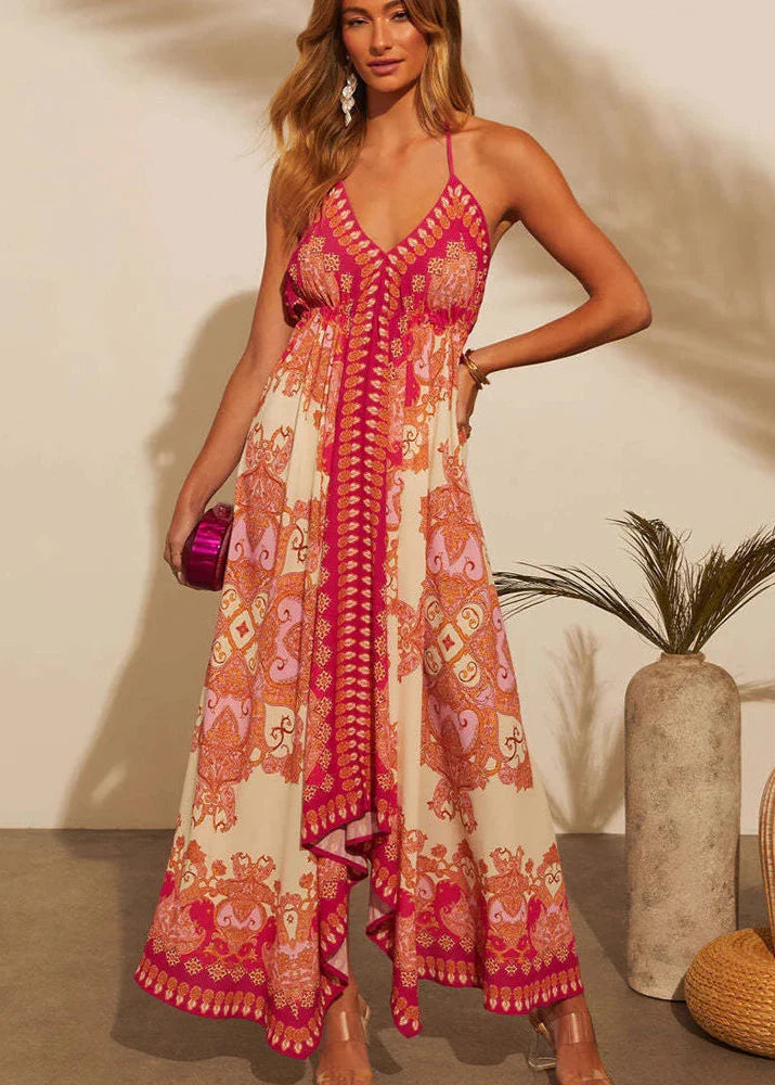 Res Aztec Pattern Strap  Boho Dress