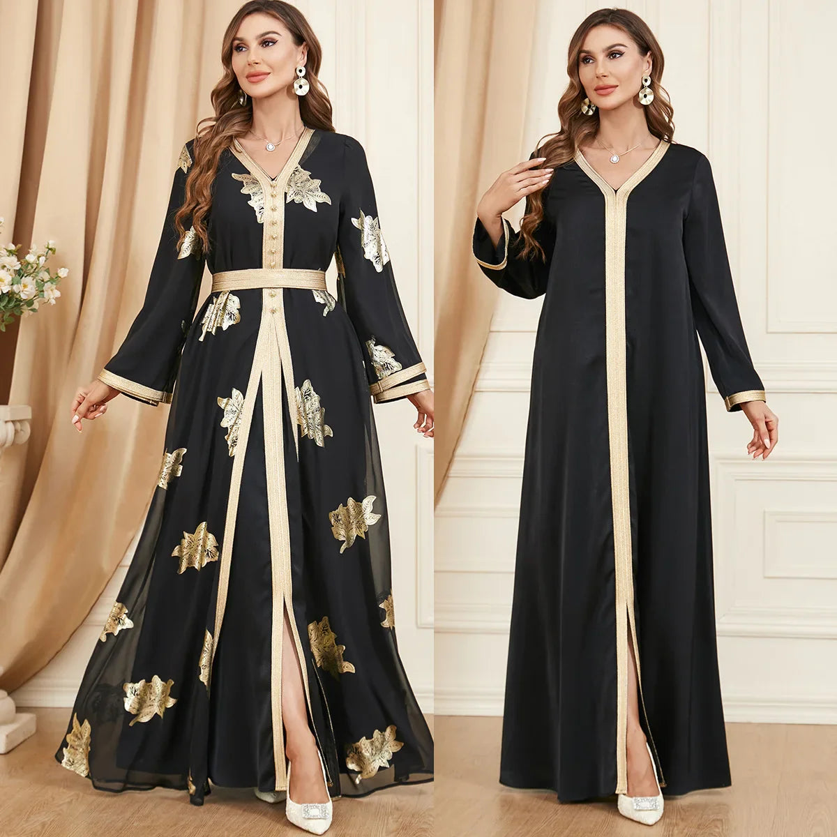 Embroidered Gown Muslim Arabic Dress kaftan dress for Women & Takchita
