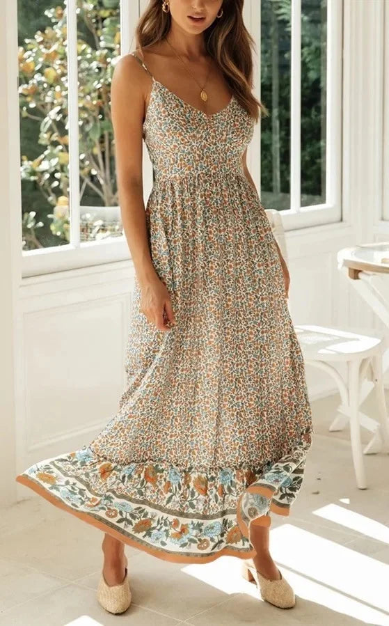 Chic Bohemian Floral Boho Dress