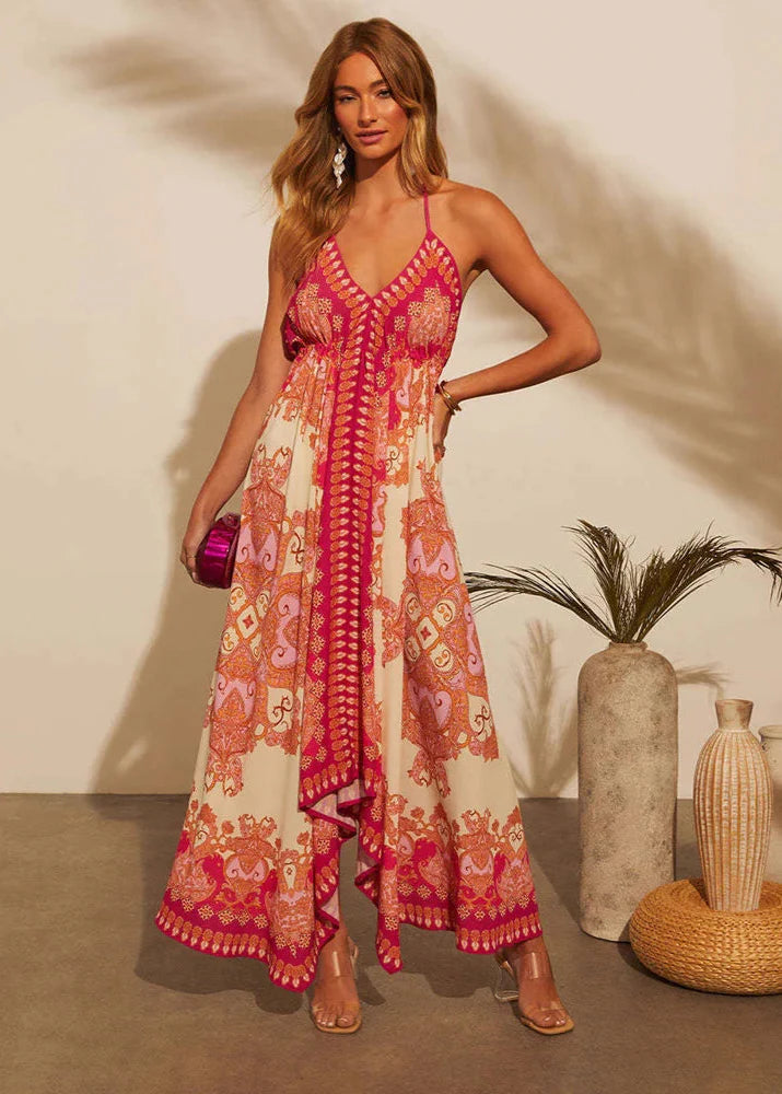 Res Aztec Pattern Strap  Boho Dress