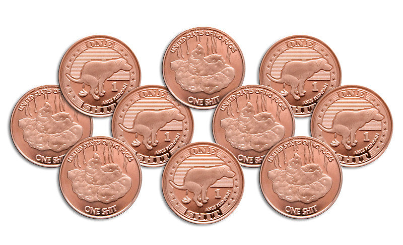 Dog Shit Coin 5-Pack Lucky Gold Coin