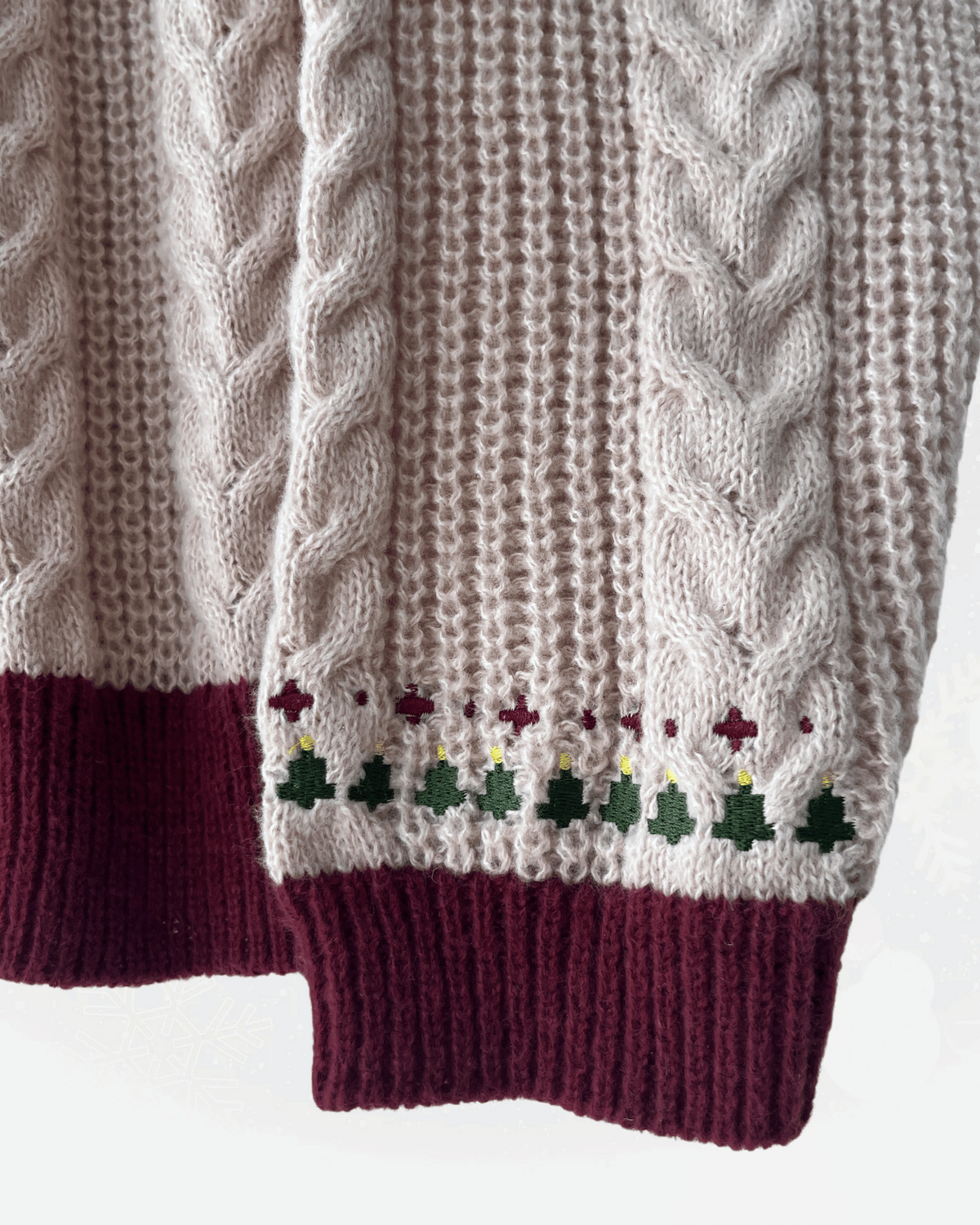 Maroon Christmas Tree Farm Cardigan -  Xmas Special Edition