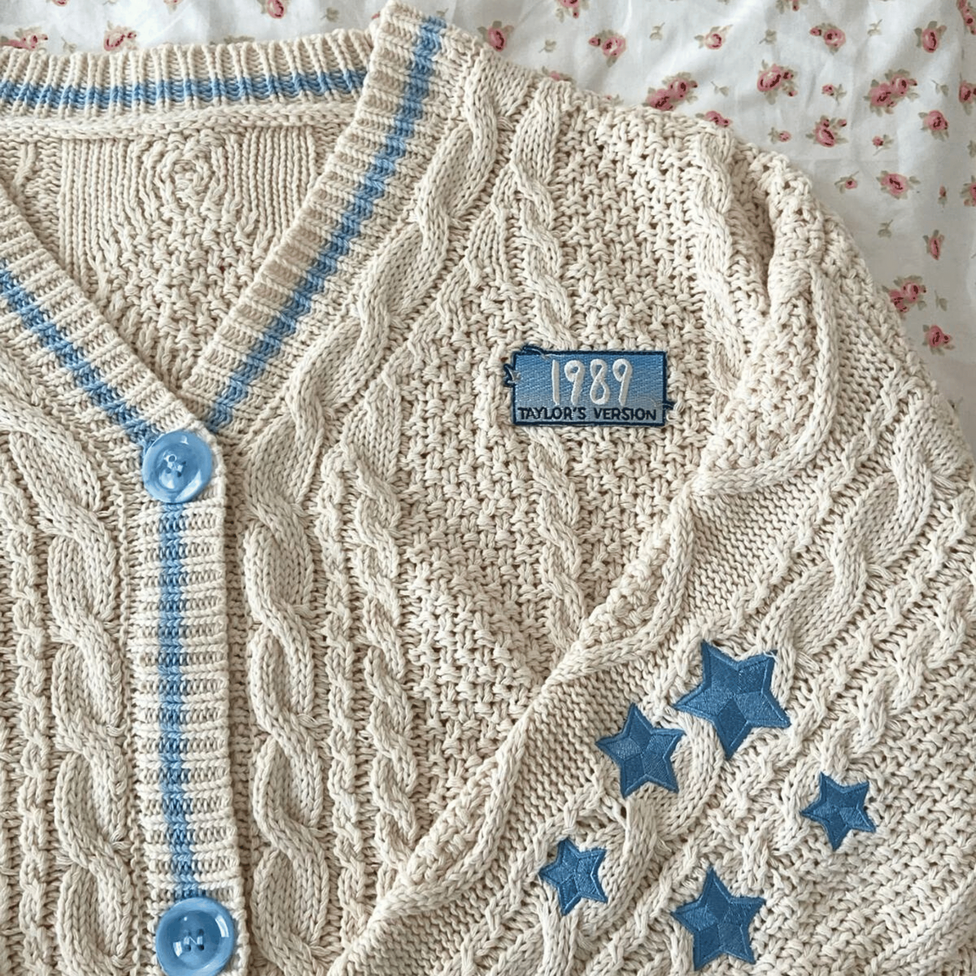 1989 Taylors Version Cardigan, Beige Cardigan Sweater