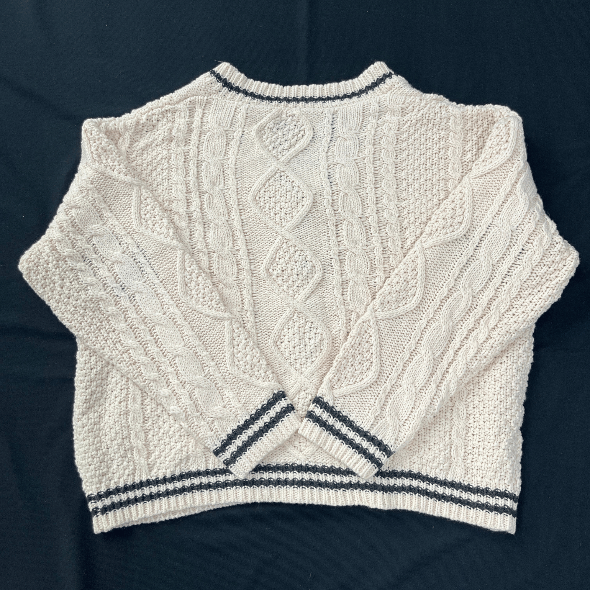 Bunny Knit Embroidered Cardigan, Knitted Sweater