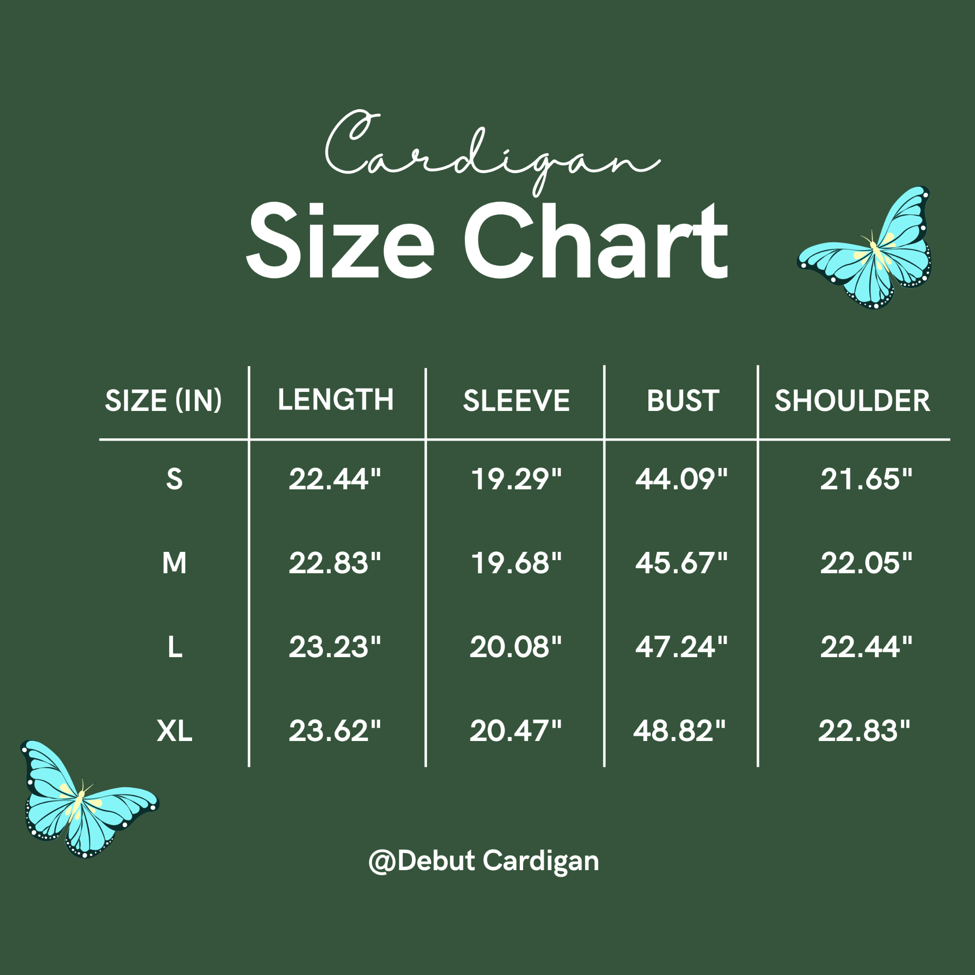 Debut Taylors Version Cardigan, Butterfly Cardigan Sweater