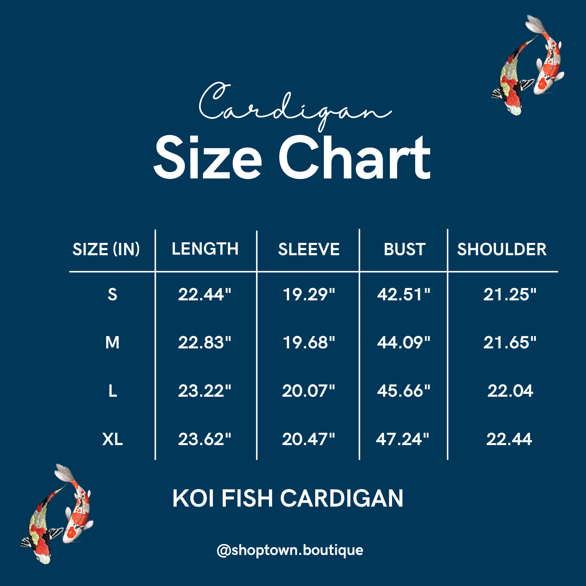 Koi Fish Embroidered Cardigan Sweater