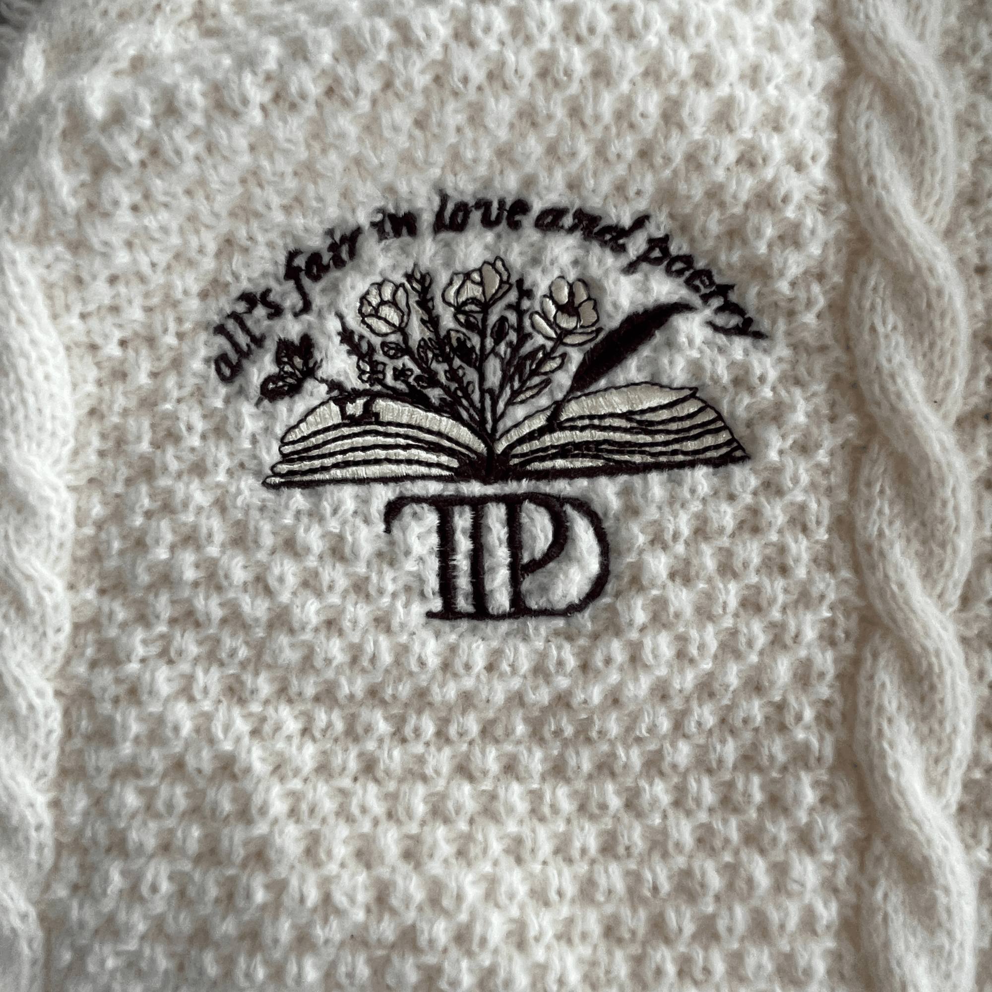 Tortured Poets Department Beige Cardigan - All's Fair In Love And Poetry Cardigan