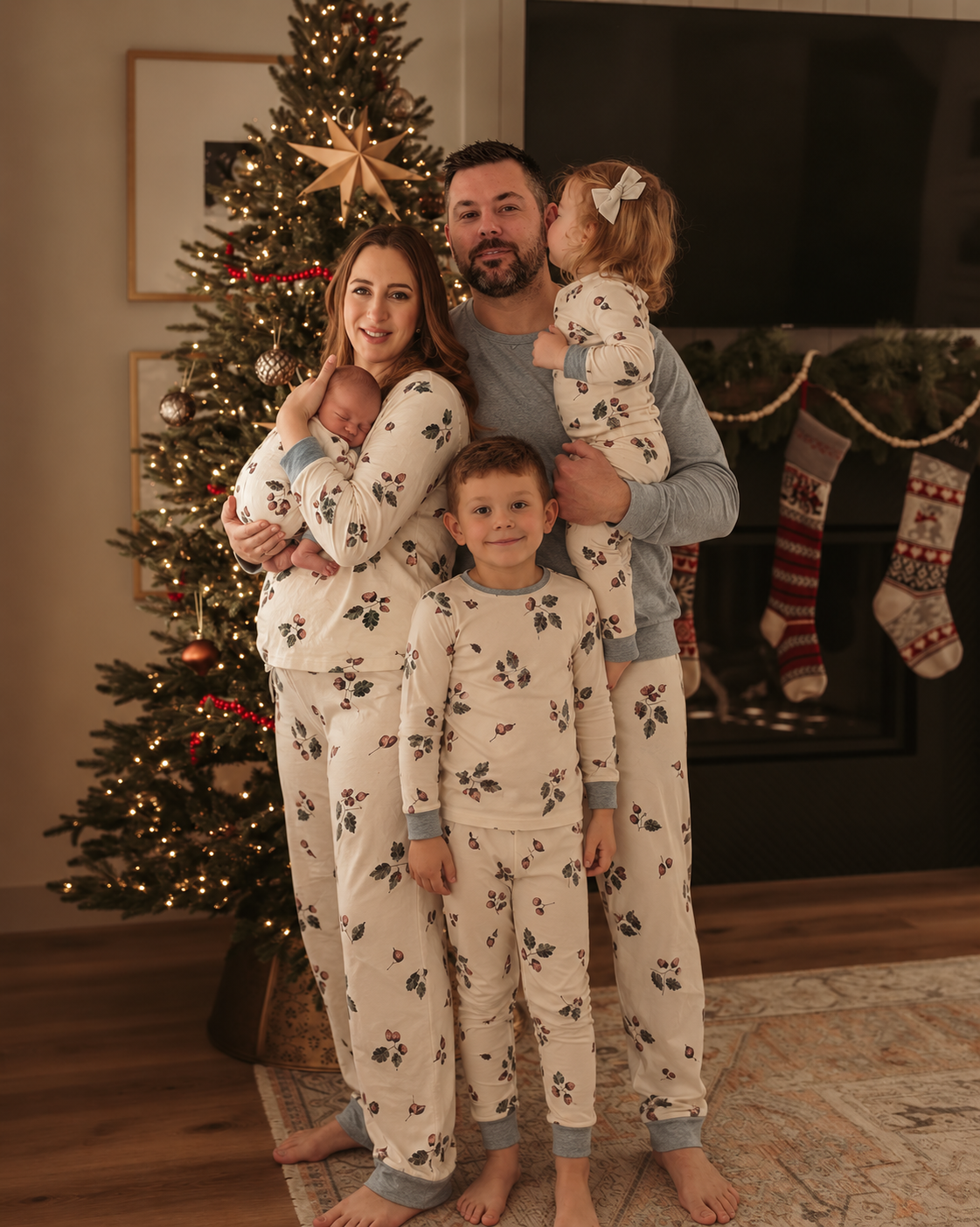 Blossom Cheer-Family Matching Christmas Pajamas