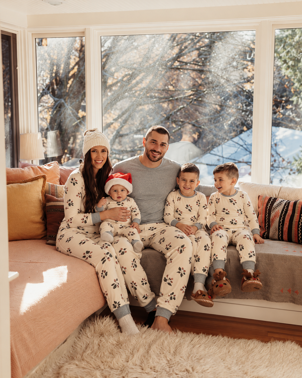 Blossom Cheer-Family Matching Christmas Pajamas