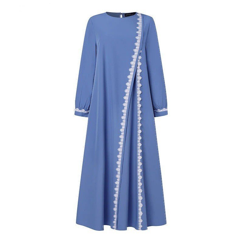 Casual Abaya With Lace Detailing dress kaftan dress  modest dress
