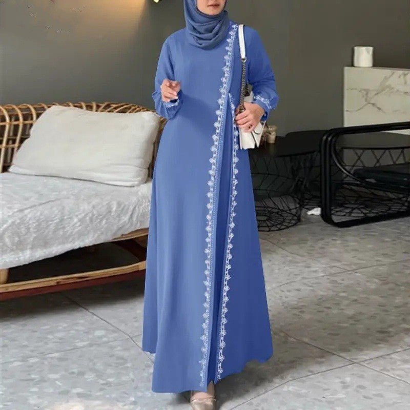 Casual Abaya With Lace Detailing dress kaftan dress  modest dress