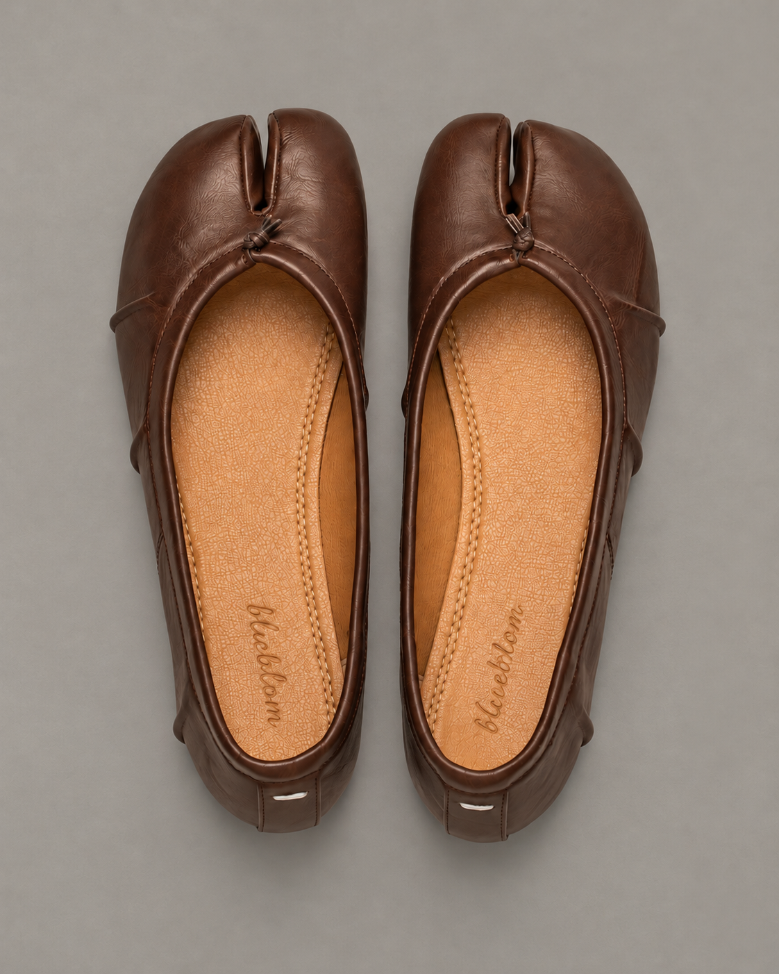 Brown Ballet Tabi Flats Shoes