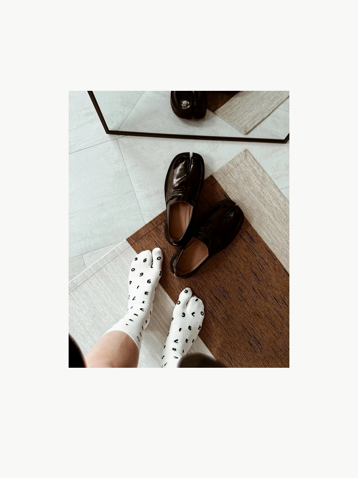 Thick Heel Tabi Loafers
