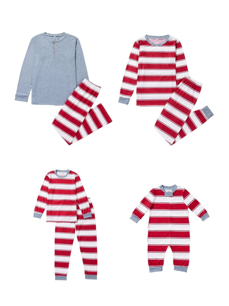 Pleasure Stripe- Red Plaid Family Christmas Pajamas