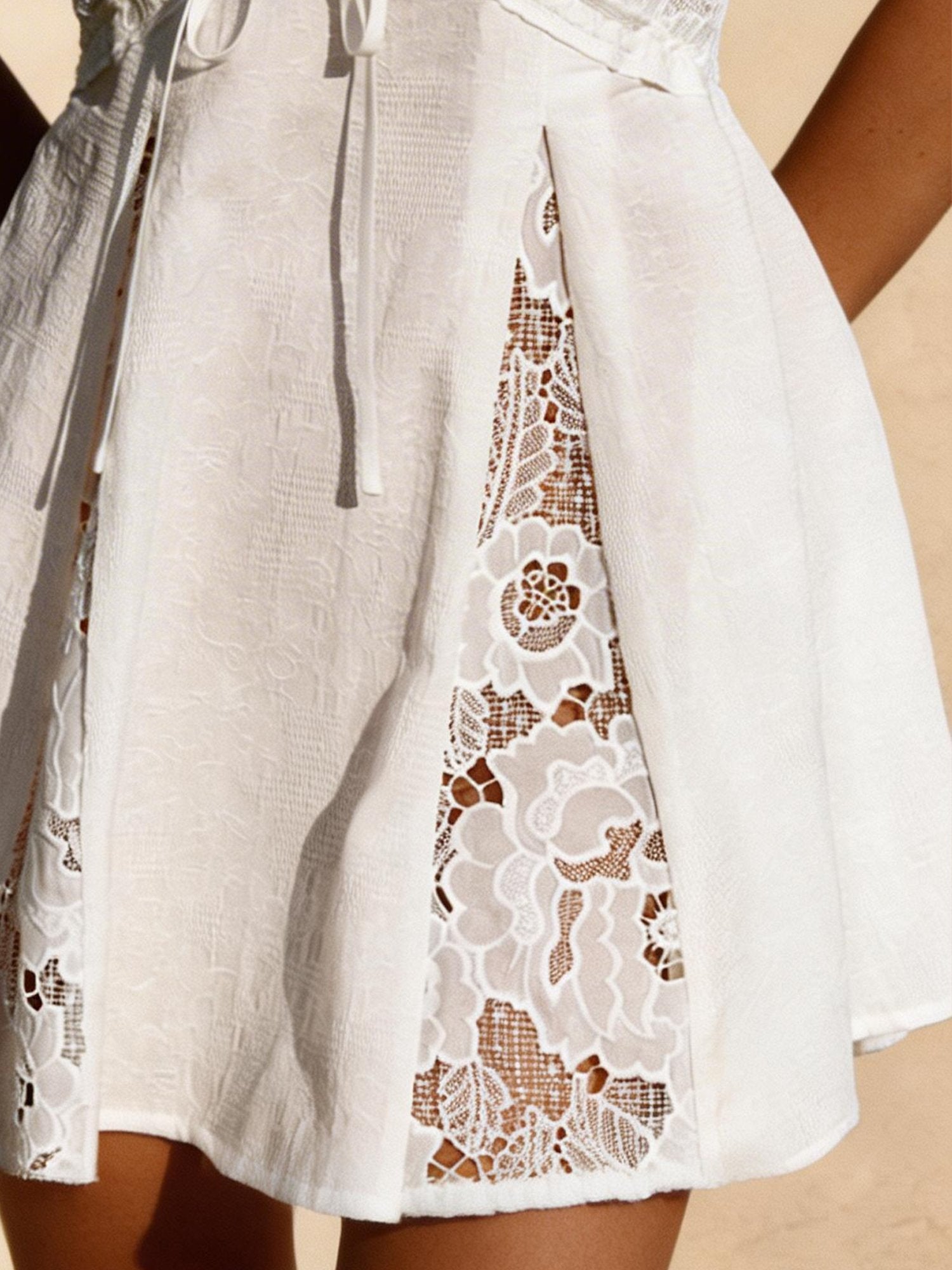 Bohemian Style Sleeveless Deep V-Neck Lace-Trimmed A-Line boho Dress Country Concert Outfit Nashville Outfit